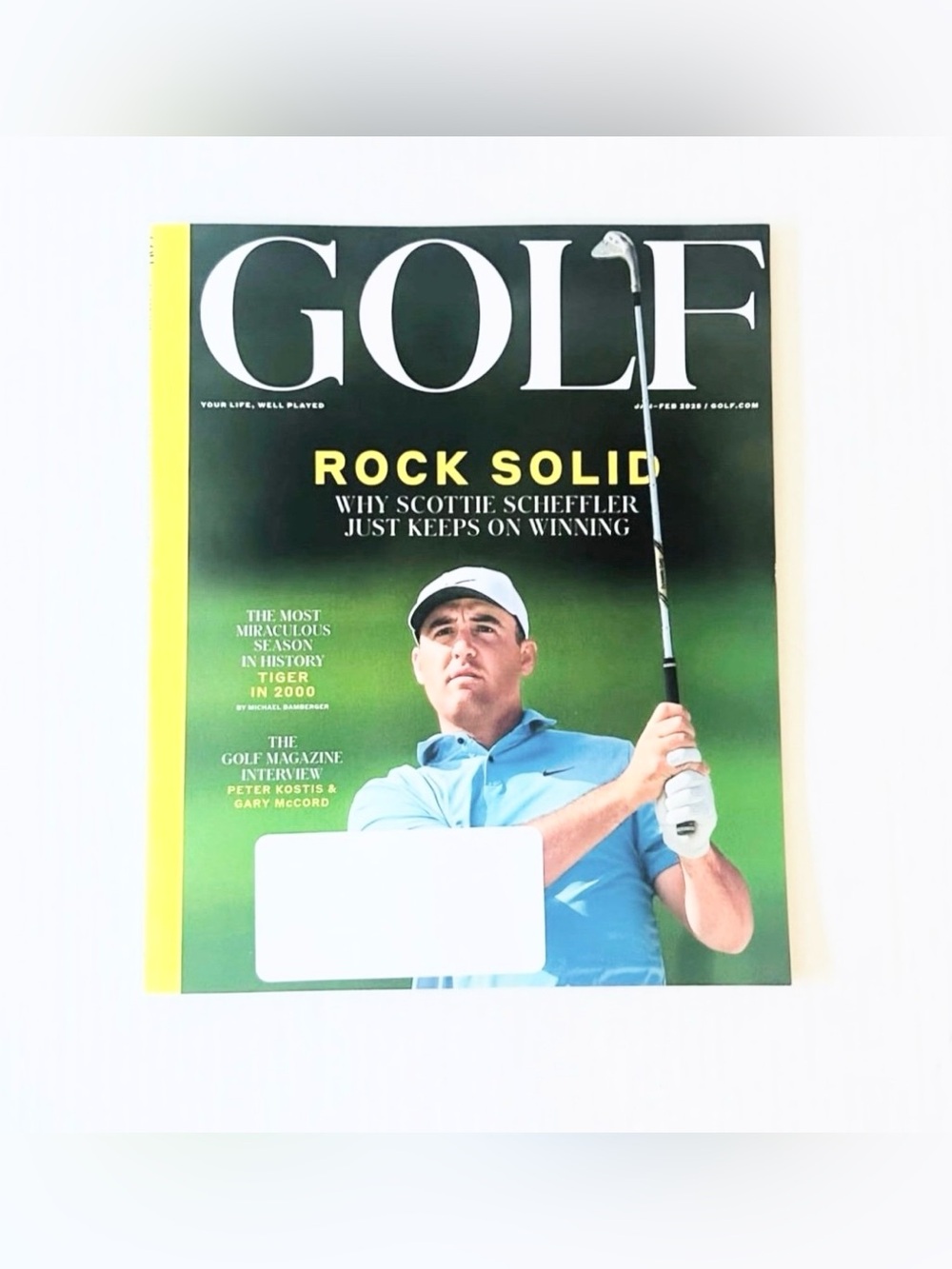 ⭐️5 For 25⭐️ Golf Magazine - January/February 2025 - Scottie Scheffler